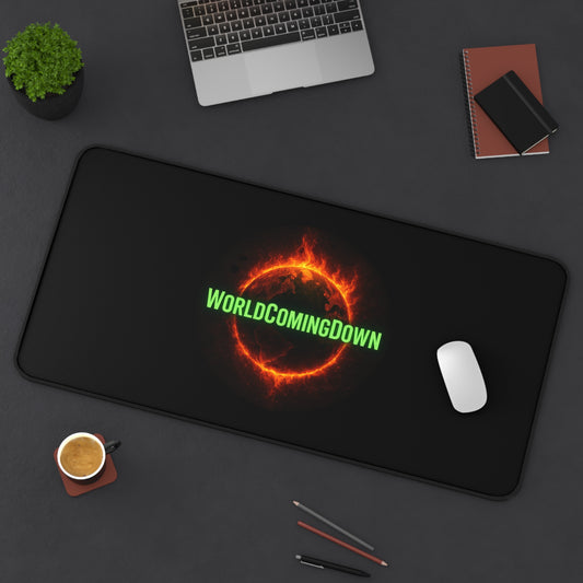 World Coming Down Fiery Eclipse Gaming Desk Mat