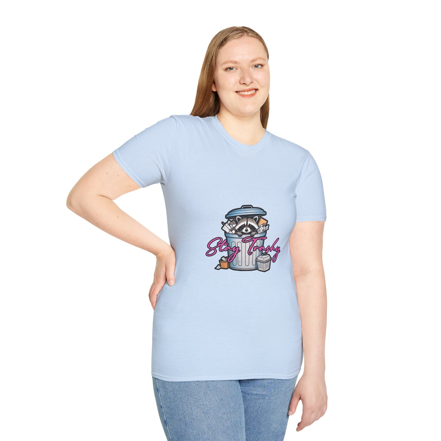 Stay Trashy T-Shirt - Cute Raccoon Design