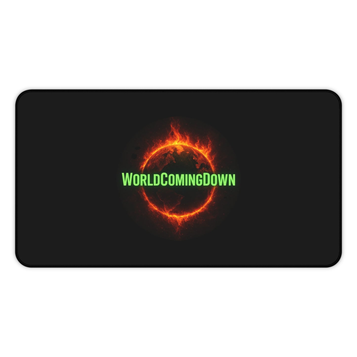 World Coming Down Fiery Eclipse Gaming Desk Mat