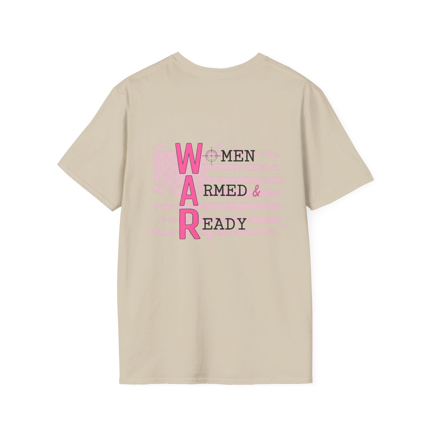 Women Armed & Ready Pink USA Flag T-Shirt