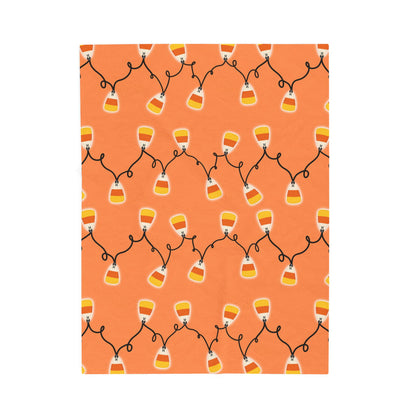 Halloween Candy Corn Plush Blanket