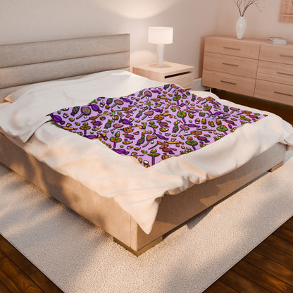 Halloween Candy Velveteen Plush Blanket