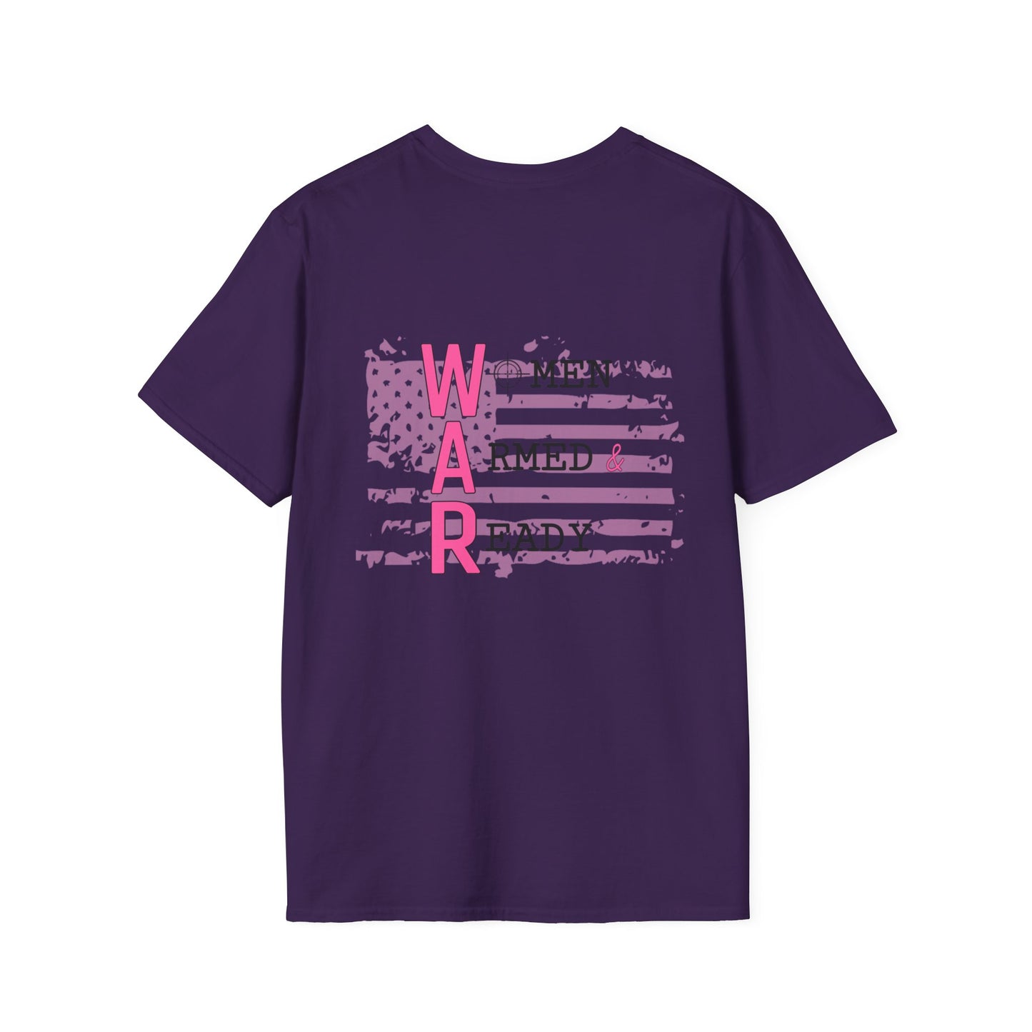 Women Armed & Ready Pink USA Flag T-Shirt