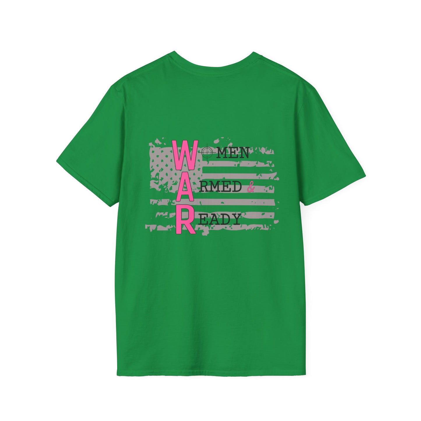 Women Armed & Ready Pink USA Flag T-Shirt