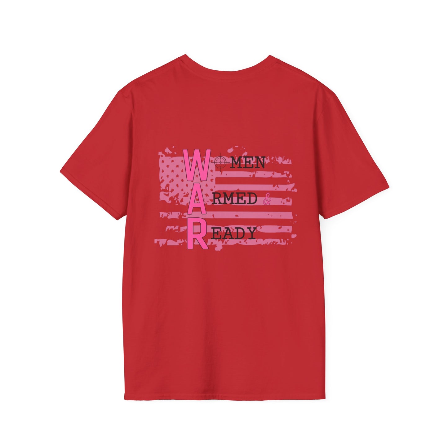 Women Armed & Ready Pink USA Flag T-Shirt
