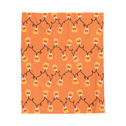 Halloween Candy Corn Plush Blanket