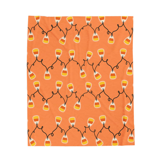 Halloween Candy Corn Plush Blanket