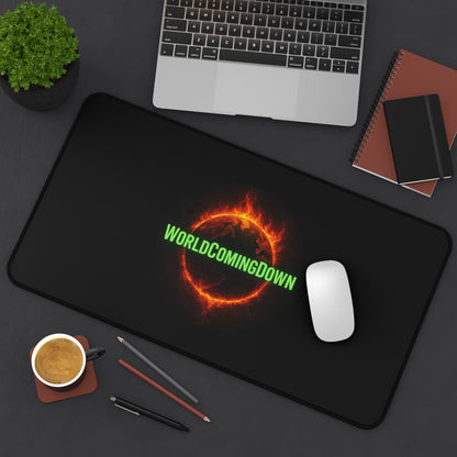 World Coming Down Fiery Eclipse Gaming Desk Mat