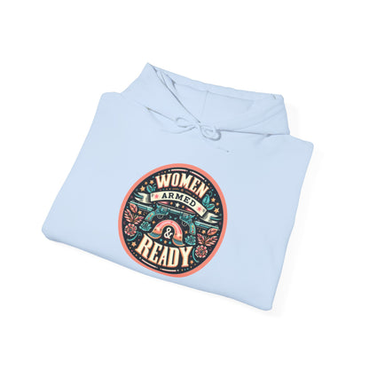 Women Armed & Ready Digital Design Hooded Sweatshirt