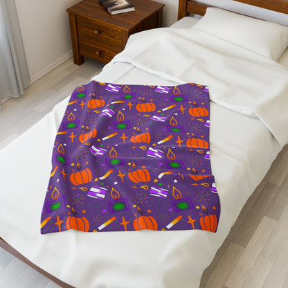 Halloween Velveteen Plush Blanket