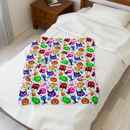 Colorful Halloween Plush Blanket