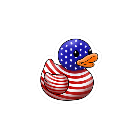 Patriotic Duck Kiss-Cut Vinyl Decal