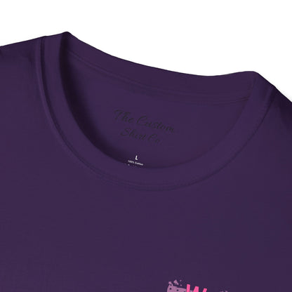 Women Armed & Ready Pink USA Flag Front Print Only T-Shirt