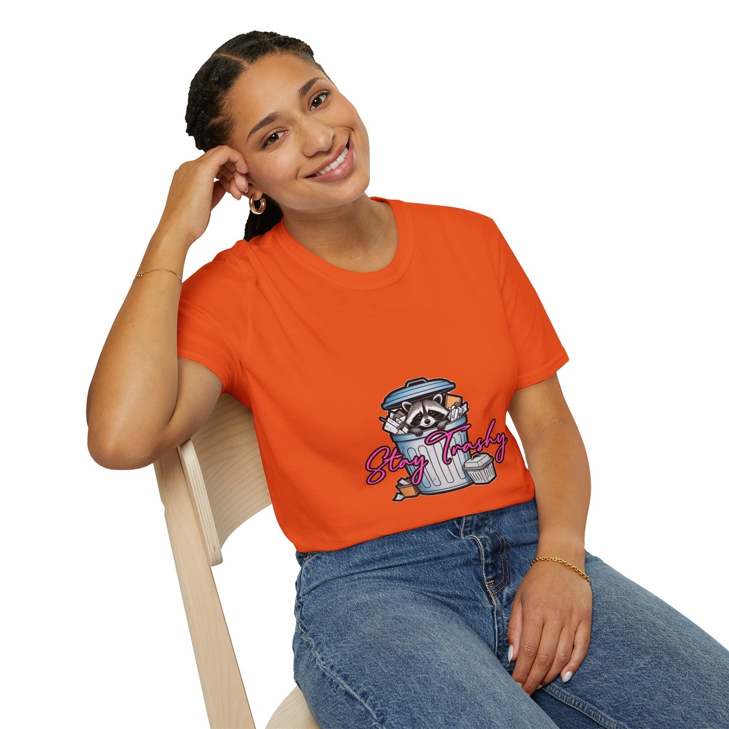 Stay Trashy T-Shirt - Cute Raccoon Design