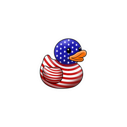 Patriotic Duck Kiss-Cut Vinyl Decal