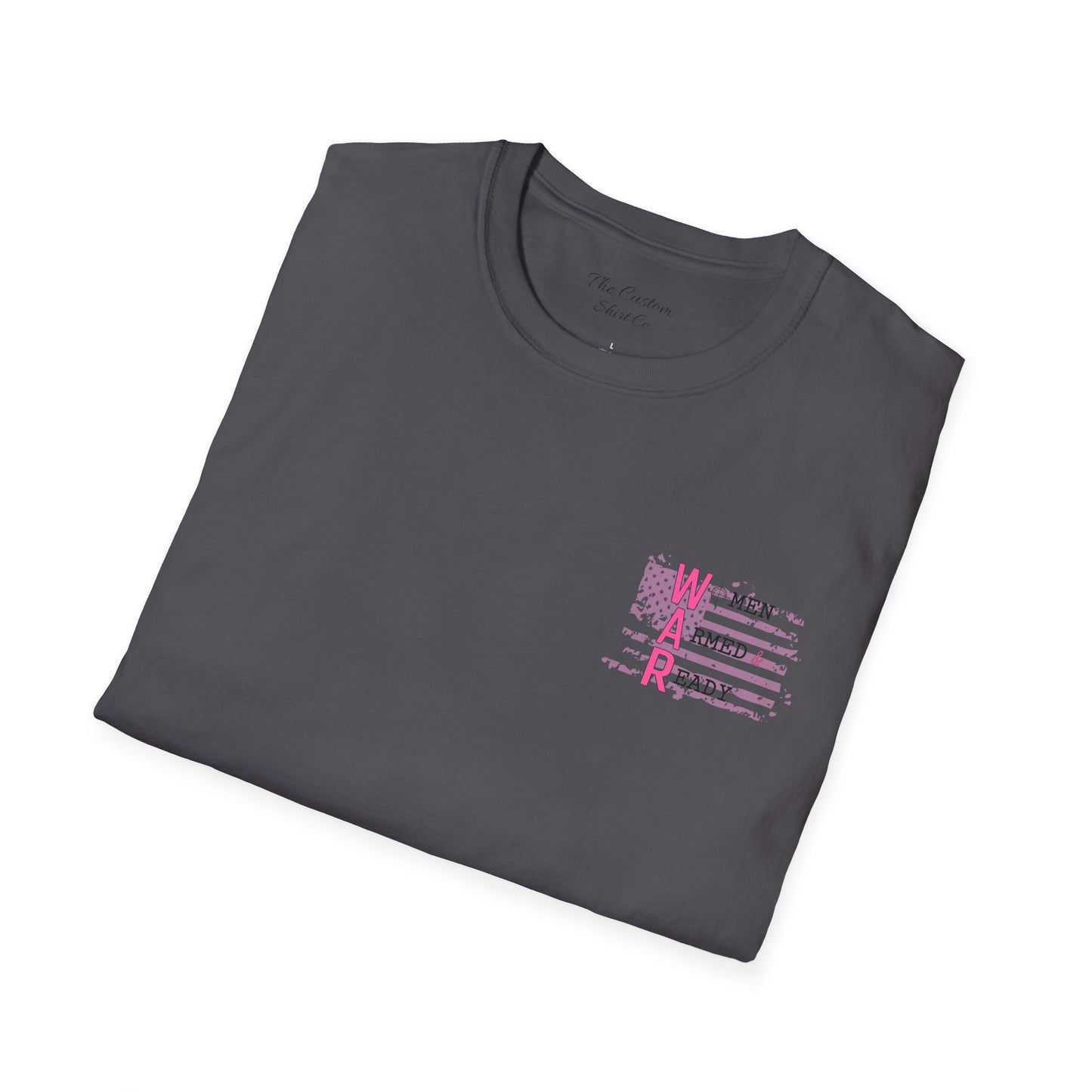 Women Armed & Ready Pink USA Flag T-Shirt