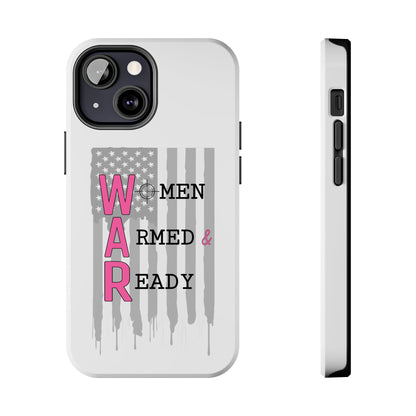 Women Armed & Ready Phone Case - Vertical Flag