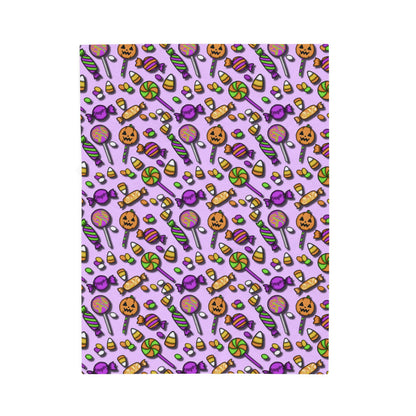 Halloween Candy Velveteen Plush Blanket