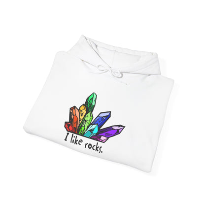 I Like Rocks Hooded Sweatshirt