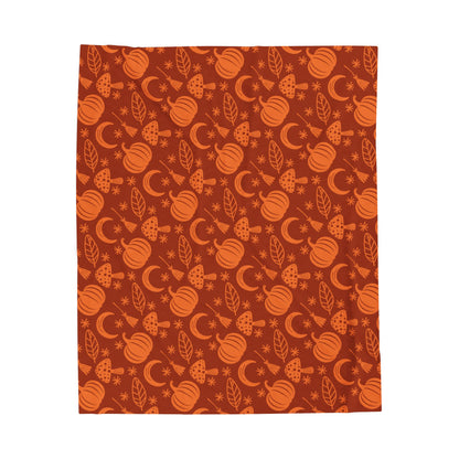 Pumpkin Pattern Fall Velveteen Plush Blanket