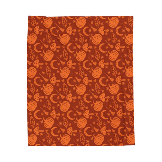 Pumpkin Pattern Fall Velveteen Plush Blanket