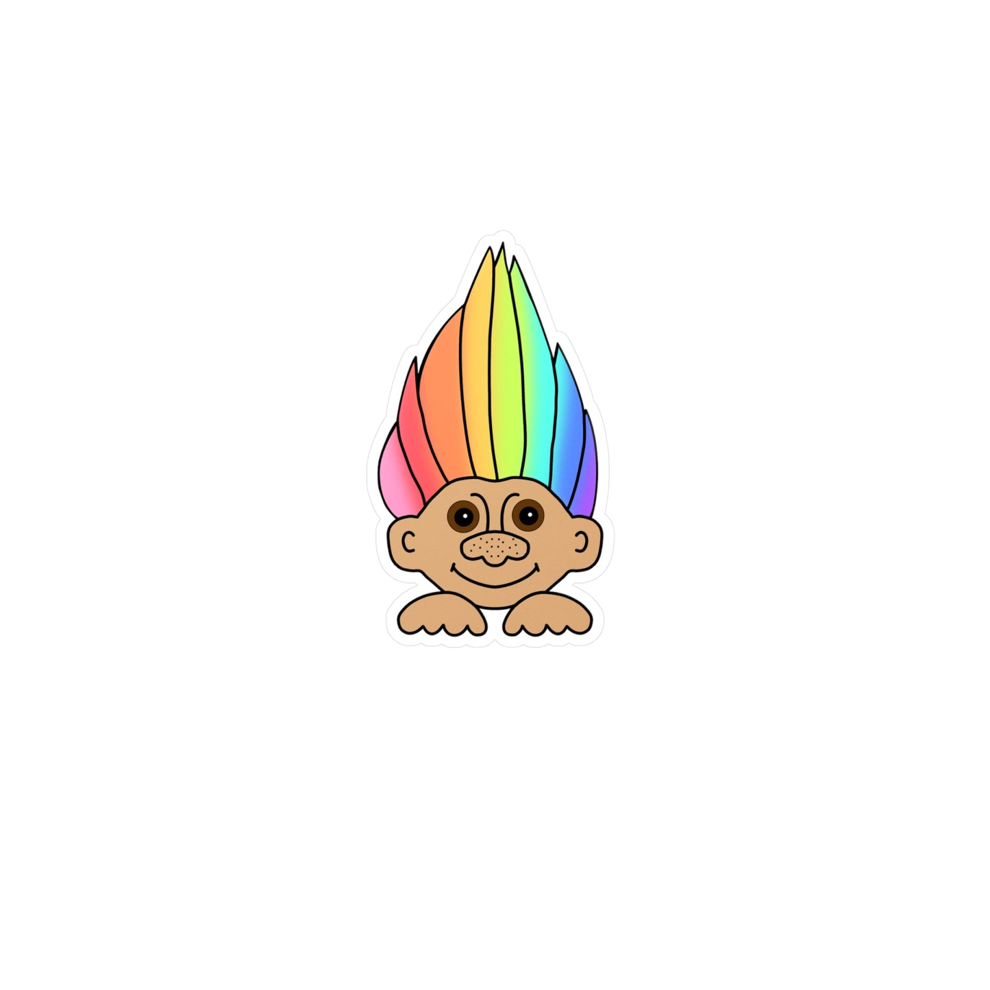 Rainbow Troll Vinyl Decal