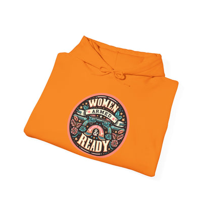 Women Armed & Ready Digital Design Hooded Sweatshirt