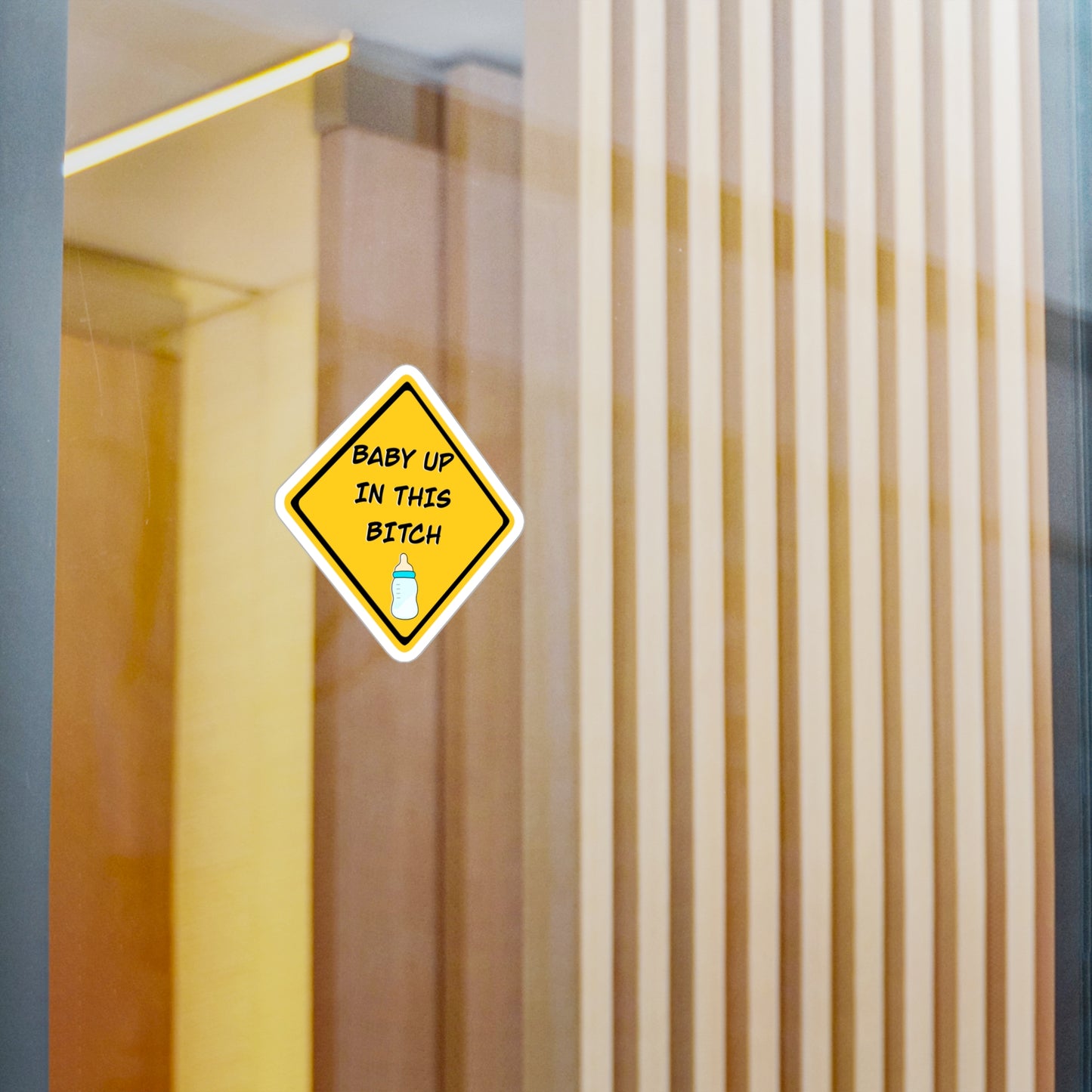 Funny Baby Warning Sticker, Vinyl Decal
