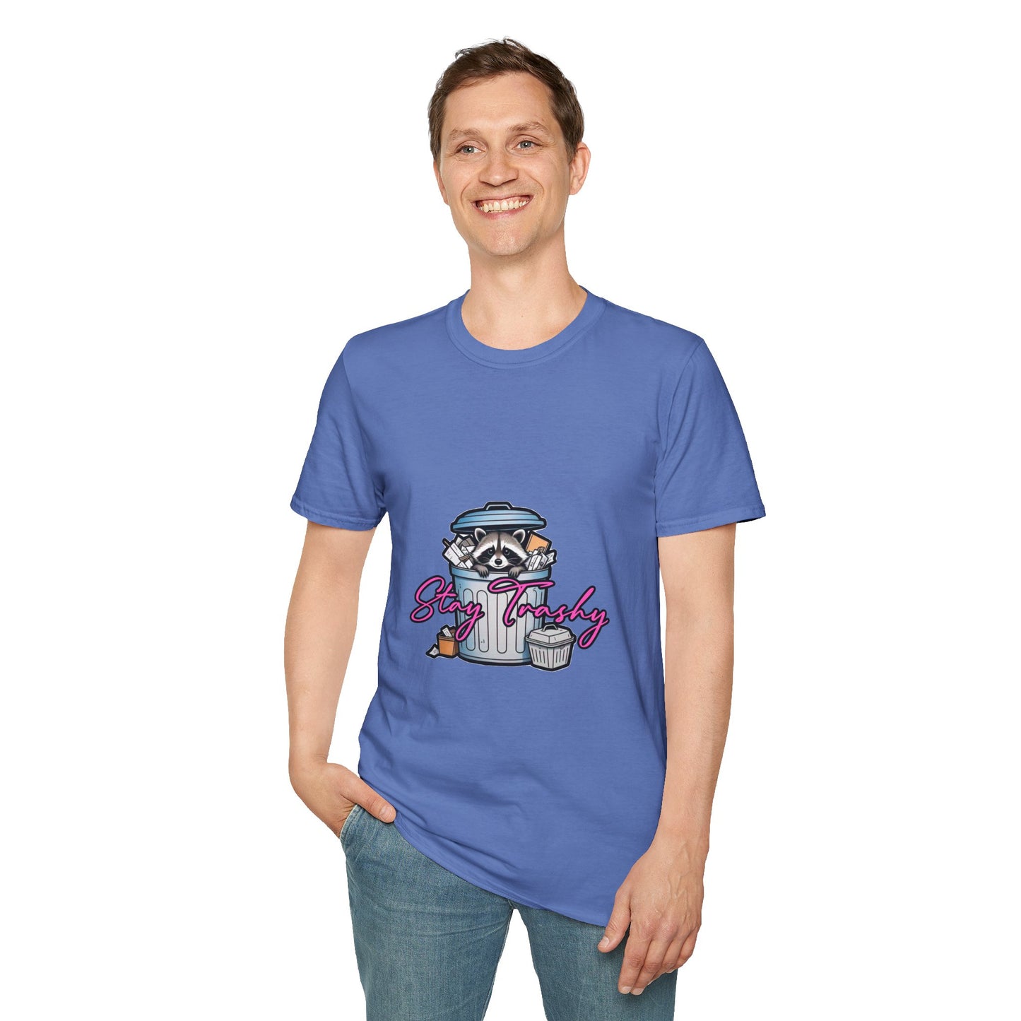 Stay Trashy T-Shirt - Cute Raccoon Design