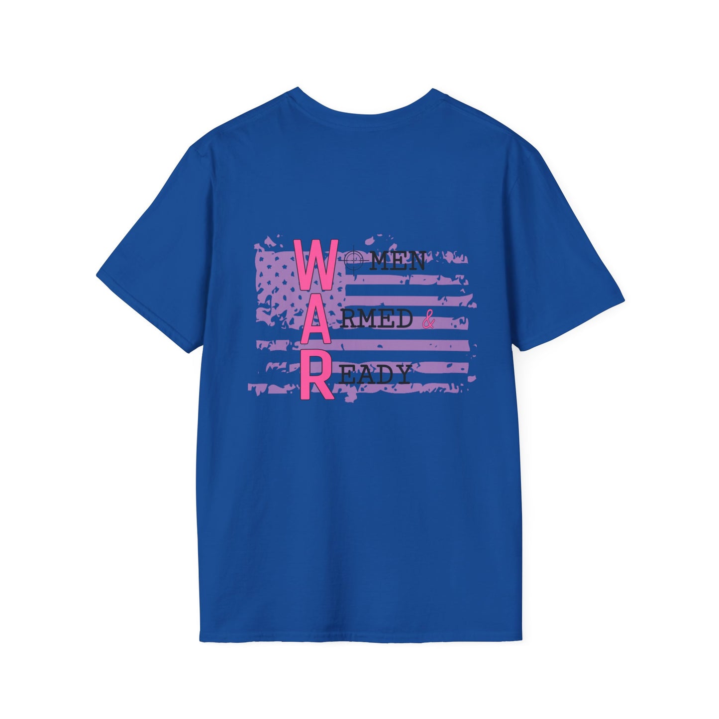Women Armed & Ready Pink USA Flag T-Shirt