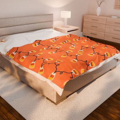 Halloween Candy Corn Plush Blanket