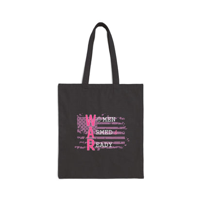 Women Armed & Ready Cotton Canvas Tote Bag