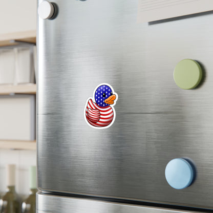 Patriotic Duck Kiss-Cut Vinyl Decal