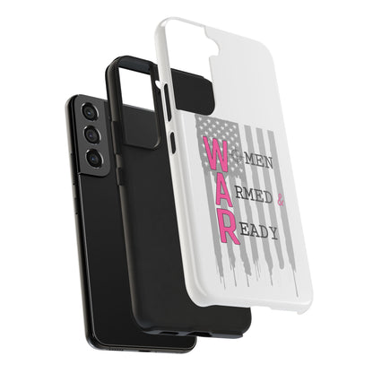 Women Armed & Ready Phone Case - Vertical Flag