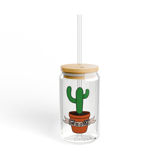 Cactus Sipper Glass | 16oz Drinking Jar