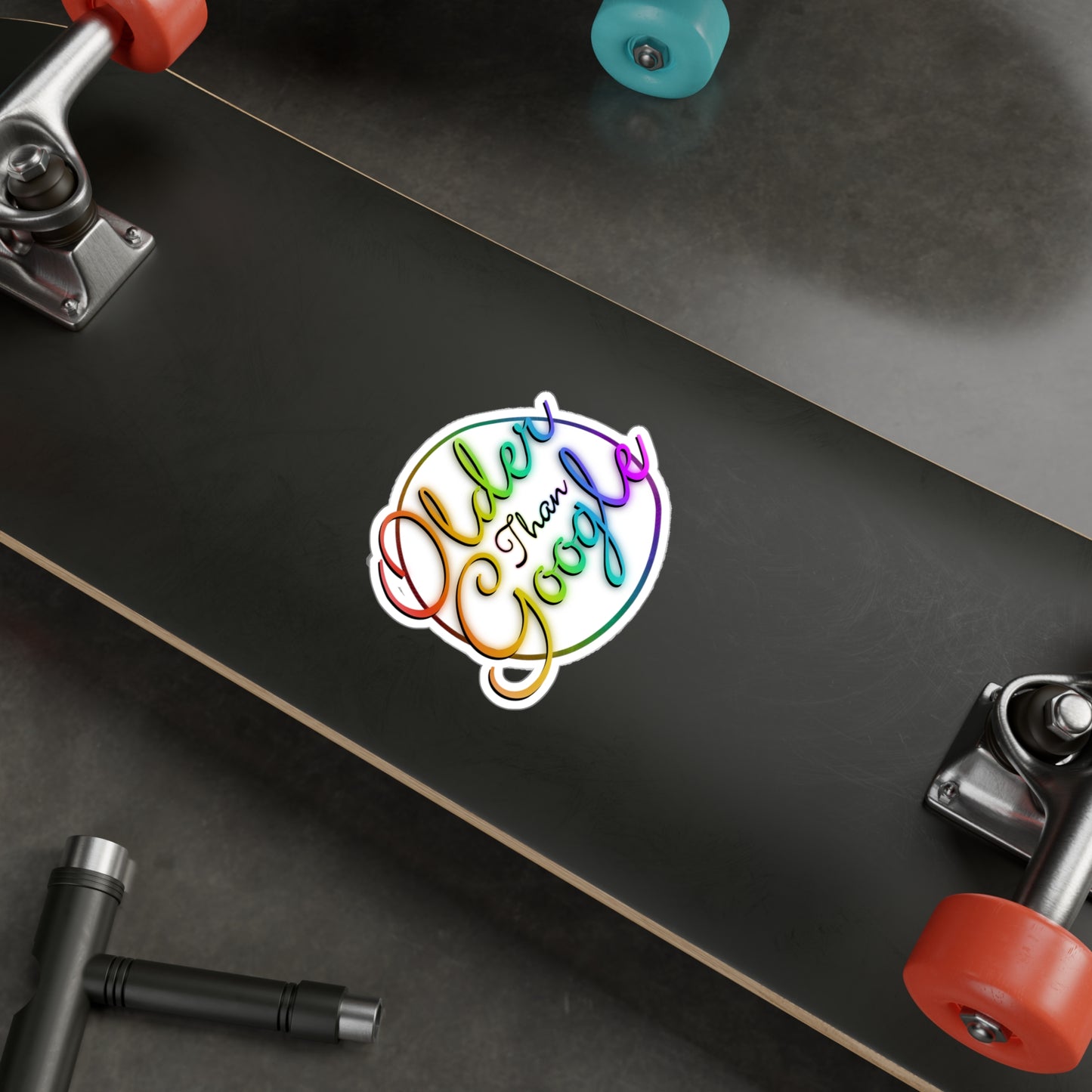 Older Than Google Colorful Kiss-Cut Vinyl Decal