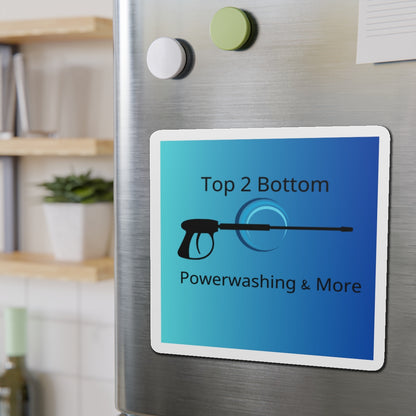 Top 2 Bottom Power Washing Die-Cut Magnet - Top 2 Bottom Design for Home & Business