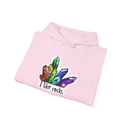 I Like Rocks Hooded Sweatshirt