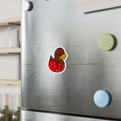 Chocolate Covered Strawberry Duck Kiss-Cut Vinyl Decal