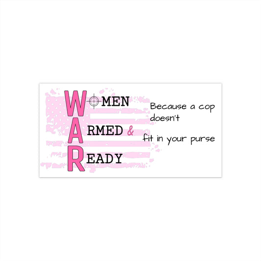 Women Armed & Ready Bumper Sticker