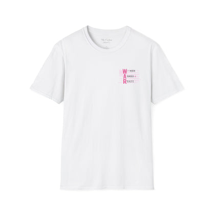 Women Armed & Ready Pink USA Flag Front Print Only T-Shirt