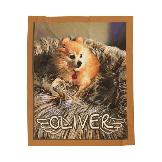 Personalized Velveteen Plush Blanket with Pet Design - Cozy Home Gift for Dog Lovers