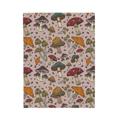 Mushroom Pattern Velveteen Plush Blanket