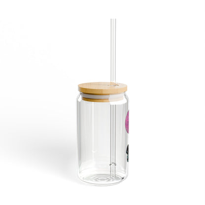 Astronaut Sipper Glass - 16oz with Bamboo Lid & Straw