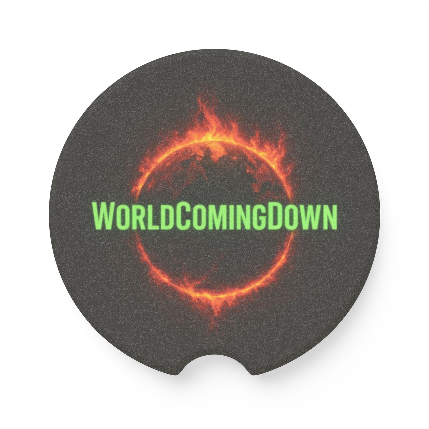 Soapstone Car Coaster — World Coming Down Design