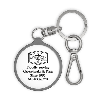 White Keyring Tag – Hellertown Crossroads Design