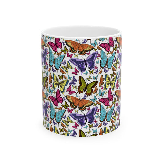Colorful Butterfly Ceramic Mug