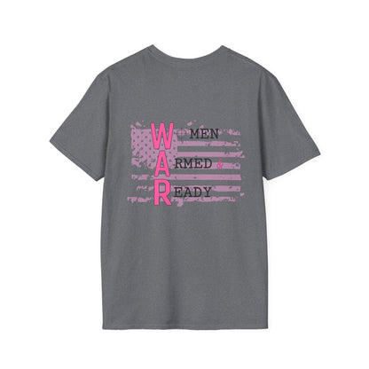 Women Armed & Ready Pink USA Flag T-Shirt