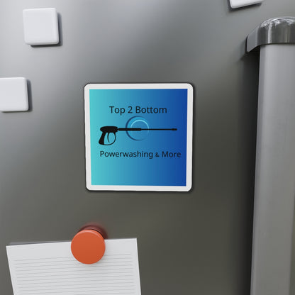 Top 2 Bottom Power Washing Die-Cut Magnet - Top 2 Bottom Design for Home & Business