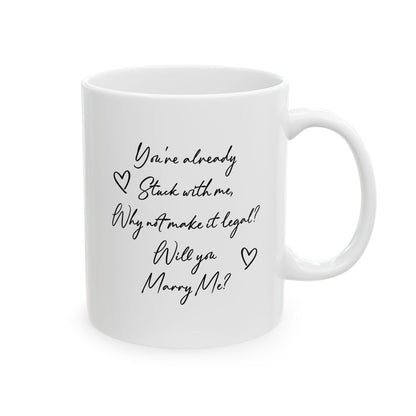 Custom Wedding Proposal Ceramic Mug